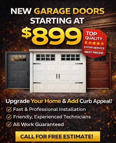 quality garage doors only $899, View more