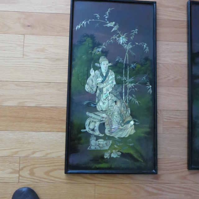 FOUR BEAUTIFUL CHINESE MOTHER OF PEARL INLAID SCREENS in Arts & Collectibles in Laval / North Shore - Image 3