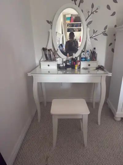 IKEA Hemnes Vanity Table with Mirror, View more