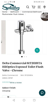 Delta touchless urinal flusher