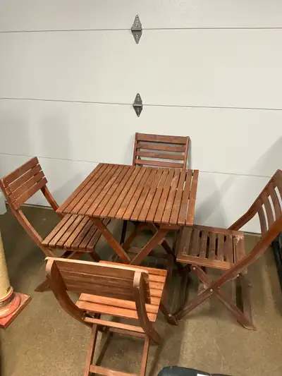 Beautiful Teak Table with 4 Chairs, View more