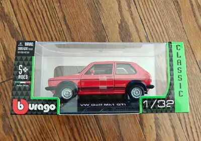 Selling a Burago Classic 1/32 scale die-cast metal model of a Volkswagen Golf Mk1 (1979) GTI. Offici...
