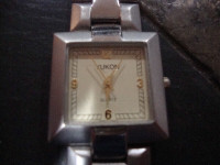 Woman's Yukon Watch - Yellow Face and Stainless Steel Band