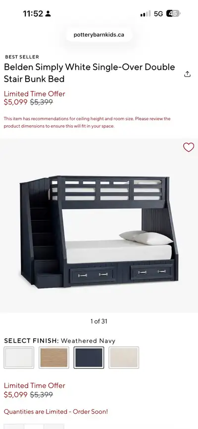 Pottery Barn Bunkbed, View more