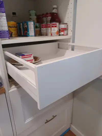 Do you have an IKEA pantry or cabinet and would like an inside drawer. I have a unopened IKEA drawer...