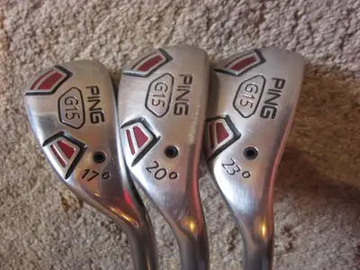 **PING i15** BLACK DOT STIFF STEEL SHAFTS!! **PING G15** 17+20+23 STIFF GRAPHITE HYBRIDS!! *GRIPS* I...