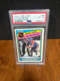 1984 OPC Wayne Gretzky Oilers Sciring Leader #380 PSA 6