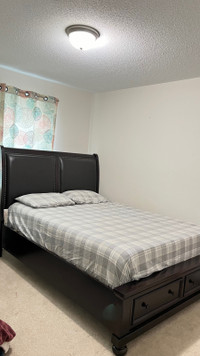 Queen bed with mattress 