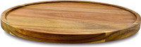 10" Acacia Wood Lazy Susan Organizer Kitchen Turntable