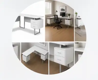 Monarch Specialties L-Shaped Office Desk, View more