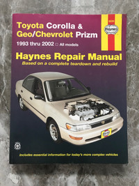 Toyota Corolla 1993 - 2002 Haynes Repair Manual