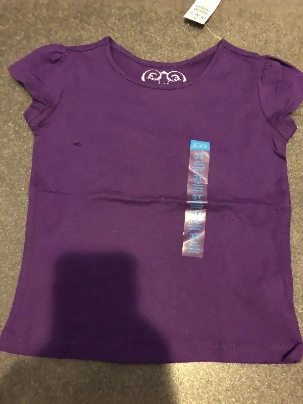 Brand New - Children's Place PURPLE Perfect t-shirts - 3T Girls62864744184451122