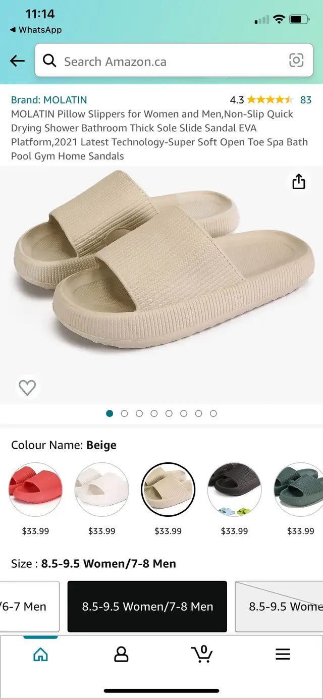 MOLATIN Pillow Slippers for Women and Men,Non-Slip Quick Drying  in Women's - Shoes in London - Image 8