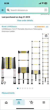 12.5’ telescopic ladder for sale