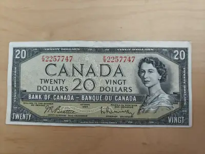 1954 Canada $20 banknote, View more
