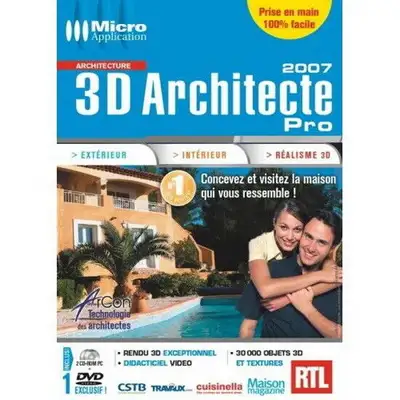 3D Architecte Pro 2007, livre + DVD + 2 CD par Micro Application, Voir plus