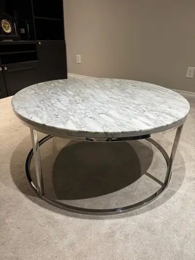 White Marble Coffee Table, View more