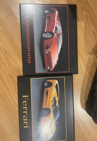 Lamborghini + ferrari Retro hanging pictures