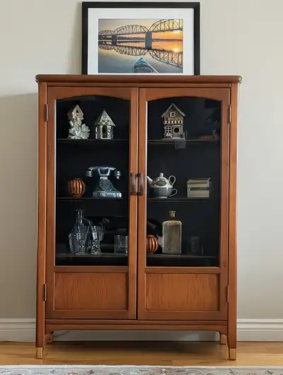 Refinished Credenza Bookcase, View more