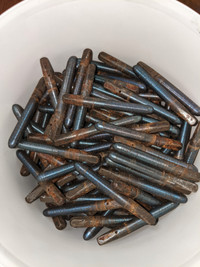 Antique tuning pins from 100 year old piano & other parts