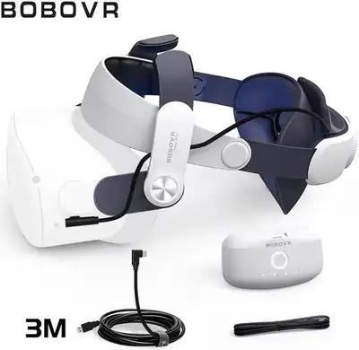 Oculus Quest 2 + long charging cord + Comfortable headstrap, View more