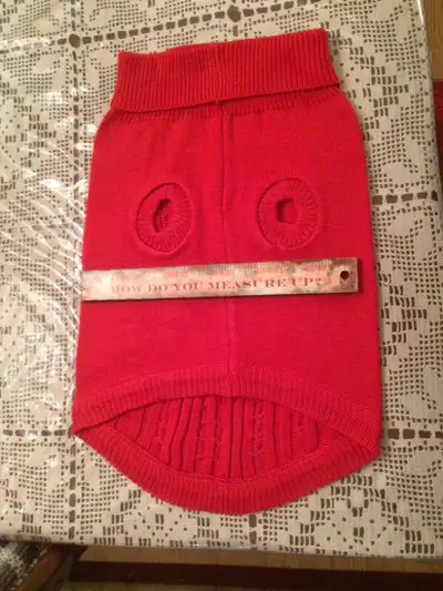NEW - Red Dog Sweater,  Size  XXL Small Dog Size, View more