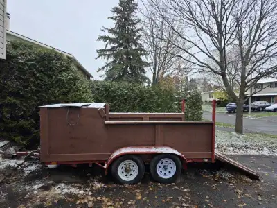 Farm built trailer . 6000lbs trailer. Stub axles with rear slipper springs front standard 2 point. W...