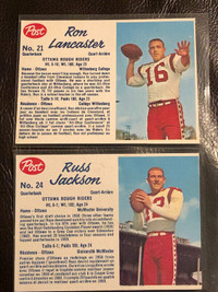 1962 Post CFL football cards