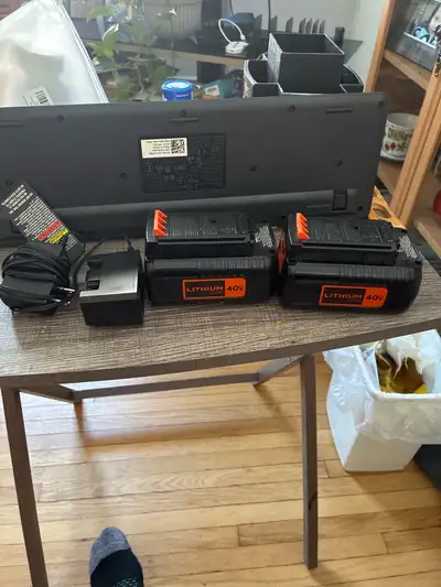 Keep your tools running with this set of two pre-owned Black and Decker 40V Max 2.0Ah lithium-ion ba...