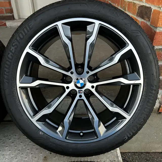 5x112 20” OEM BMW rims 699M Bridgestone summer RFT in Tires & Rims in London - Image 5