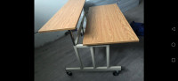Desk justable with wheels for Sale