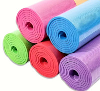 Yoga mats in both 4mm & 6mm thicknesses are currently available