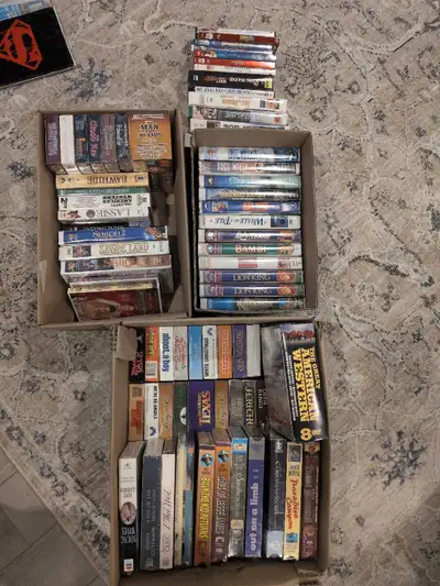 Lot of New and Used VHS and DVDS , Disney VHS, View more