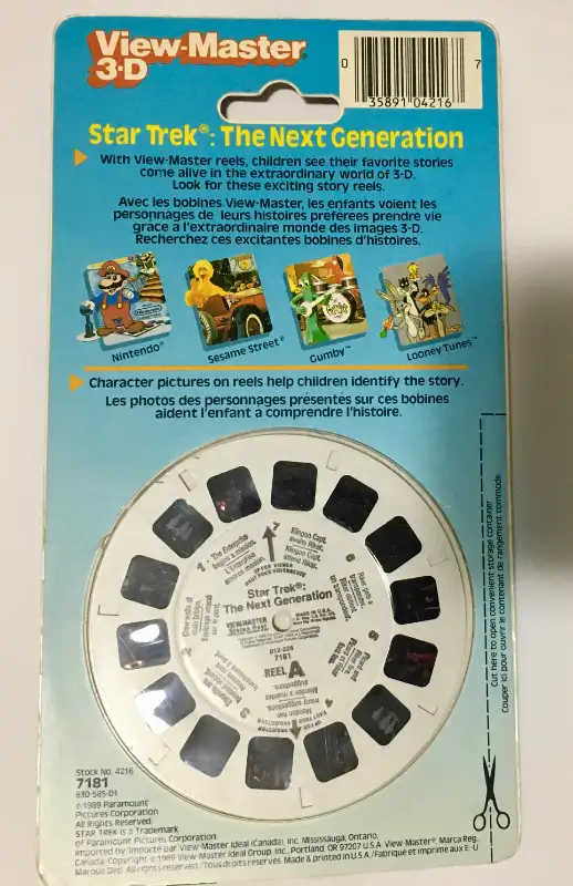 View-Master 3-D Reels Star Trek: The Next Generation 1989 in Toys & Games in Kitchener / Waterloo - Image 3