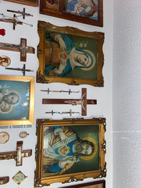 Really nice antique Jesus and Mary