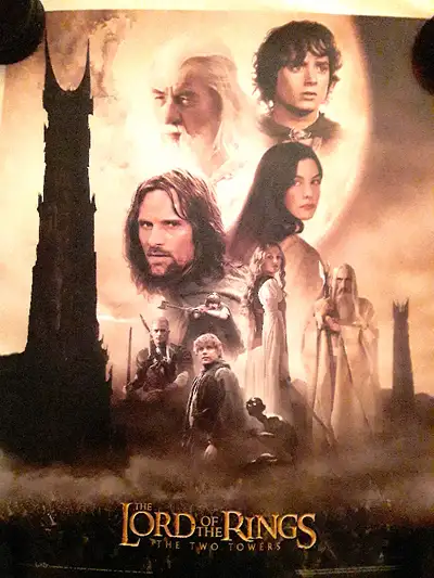 POSTER - LOTR - LORD OF THE RINGS THE TWO TOWERS --- Dimensions: 16 x 20 inches --- COMPARE to $64.9...