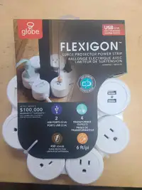 Globe Flexigon Surge Protection Power Strip - BNI