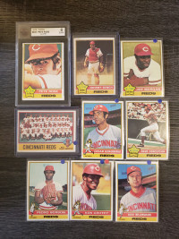 1976 Topps Baseball CINCINNATI REDS 32 cards w PETE ROSE GRADED!