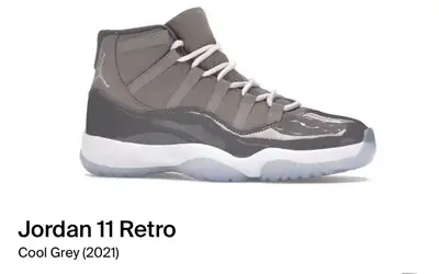 Jordan 11 cool grey size 12 (2021 release), View more