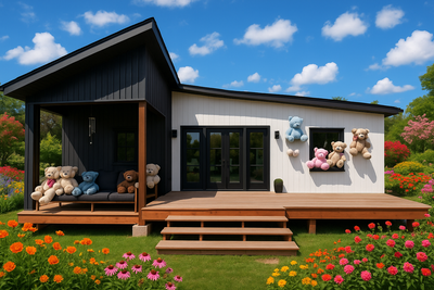 Garden house is a small, open structure for leisure and shelter in a garden, or a secondary dwelling...