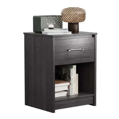 Wooden Nightstand Bedside Table Living Room w/ Drawer & Open Sto, View more