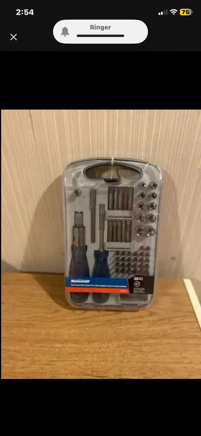 This is a Mastercraft 50-piece Torx Driver Bit and Socket Set for those smaller jobs around the hous...