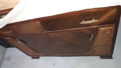 Old 3 Drawer Wood Dresser, View more