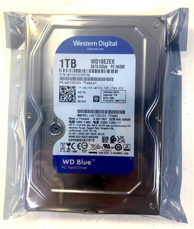 3.5" 1TB 12TB 500GB 3TB 2TB 750G SATA SAS HDD Seagate WD Toshiba dans Composants de système  à Région de Markham/York - Image 3
