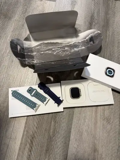 Natural Titanium Apple Watch Ultra 1 49mm + extra straps, View more