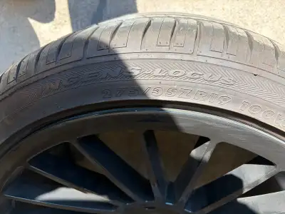 selling a full set of top of the line rotiforms with tires like new from a 2016 hyundai genesis coup...