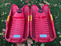 2x Red Sizzler Toboggan, Size: 36 x 20 x 6". Each $ 30.00