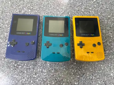 Gameboy Color Systems Purple Teal Yellow, View more