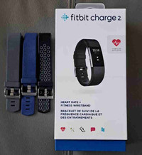 Fitbit Charge 2 HR Bundle w/ extra x3 large straps