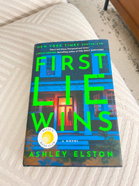 Hardcover “First Lie Wins” book / read once, awesome read!